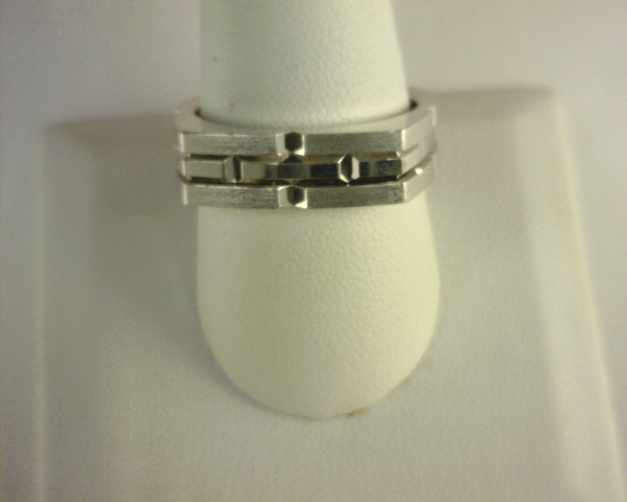 Gabriel NY Mens Geometric Band Sterling Silver