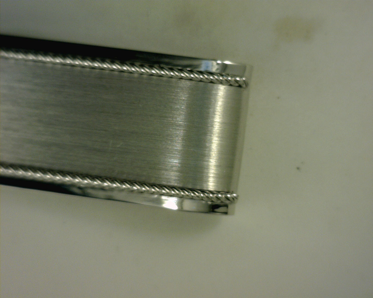 sterling silver money clip with twisted rope  trim *hampton collection