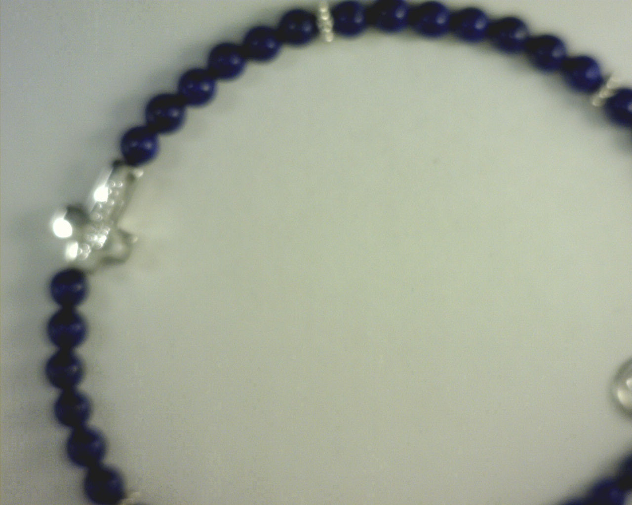 Gabriel NY Mens Lapis Cross Bracelet 4mm Sterling Silver