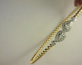 Gabriel NY 14K White and Yellow Gold Diamond Bujukan Bangle .40ctw S1782603