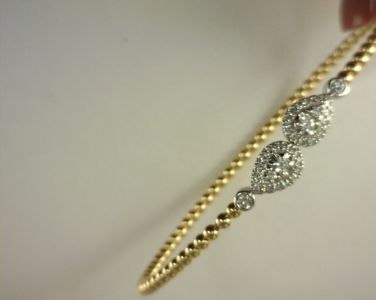 Gabriel NY 14K White and Yellow Gold Diamond Bujukan Bangle .40ctw S1782603