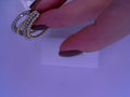 1karat yellow white gold diamond bujukan inticate hoop earrings