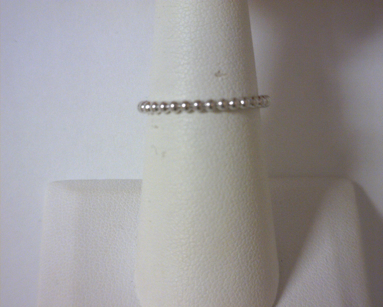 Gabriel NY 14K White Gold Beaded Ball Stackable Wedding Band S1767265