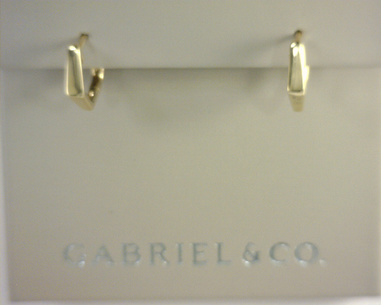 Gabriel NY 14K Yellow Gold Geometric Huggie Earrings