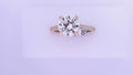 Gabriel NY Abbie - 14K Yellow Gold Round Diamond Engagement Ring<br>.21cts CZ Center #S1877288