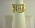 Gabriel NY 14K Yellow Gold Diamond and Bujukan Beads Wide Band Ring .30ctw S1874234