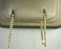 Gabriel NY 14k Yellow Plain Gold Bujukan Beads 30mm Rectangle Hoop Earrings S1975396