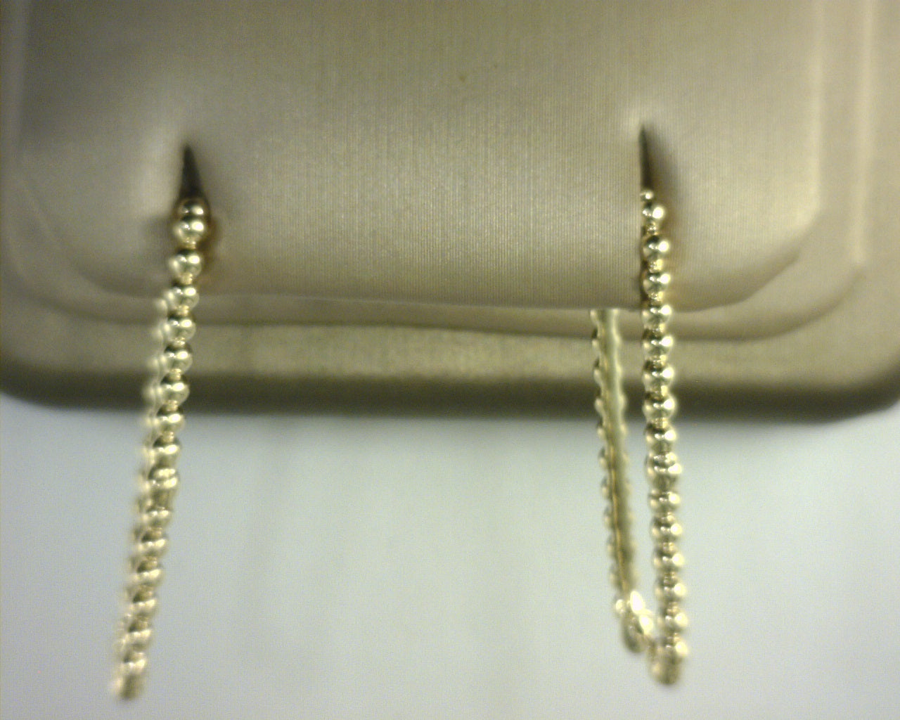 Gabriel NY 14k Yellow Plain Gold Bujukan Beads 30mm Rectangle Hoop Earrings S1975396
