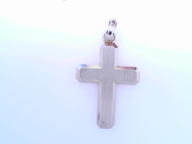 Gabriel &amp; Co Brushed Cross Pendant 14K Yellow Gold