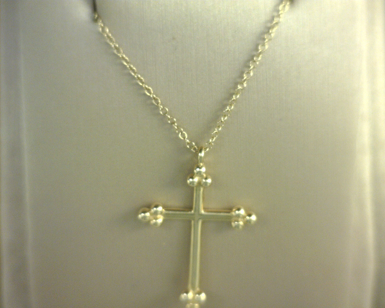 Gabriel NY 14K Yellow Plain Gold Bujukan 24mm Cross Necklace #S2009438