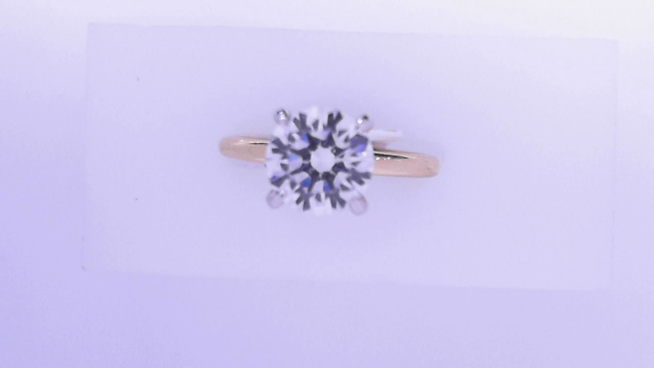 Gabriel NY Daniele - 14K White and Yellow Gold Round Solitaire Diamond Engagement Ring .15cts #S1877280