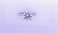 Gabriel NY Rainah - 14K White Gold Hidden Halo Round Diamond Engagement Ring CZ Center .12cts #S1877283