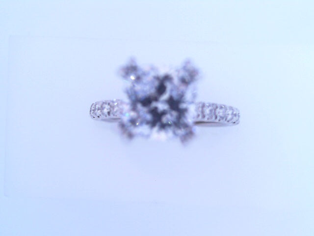 Gabriel NY Amira - 14K White Gold Cushion Cut Diamond Engagement Ring .51cts CZ Center #S1897549