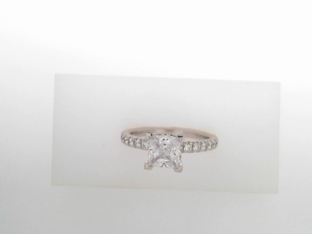 Gabriel NY Bridal Alina - 14K WG  Hidden Halo Princess Cut Ring .54ctw S1897554 CZ Center