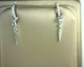 Gabriel NY 14K White Gold 10mm Diamond Huggie Earrings with Spike Drops .35ctw S1520038