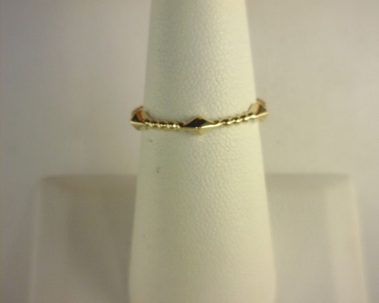 Gabriel NY 14K Yellow Plain Gold Bujukan Pyramid Classic Ladies Ring