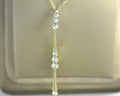 Gabriel NY 14K Yellow Gold Graduated Diamond Station Drop Y Necklace .37ctw S1811688