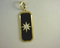 Gabriel NY 14K Yellow Gold Diamond and Onyx Bujukan Medallion Pendant s2152688