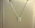 Gabriel NY 14K White Gold Diamond S Initial Pendant Necklace .08ctw S1503681