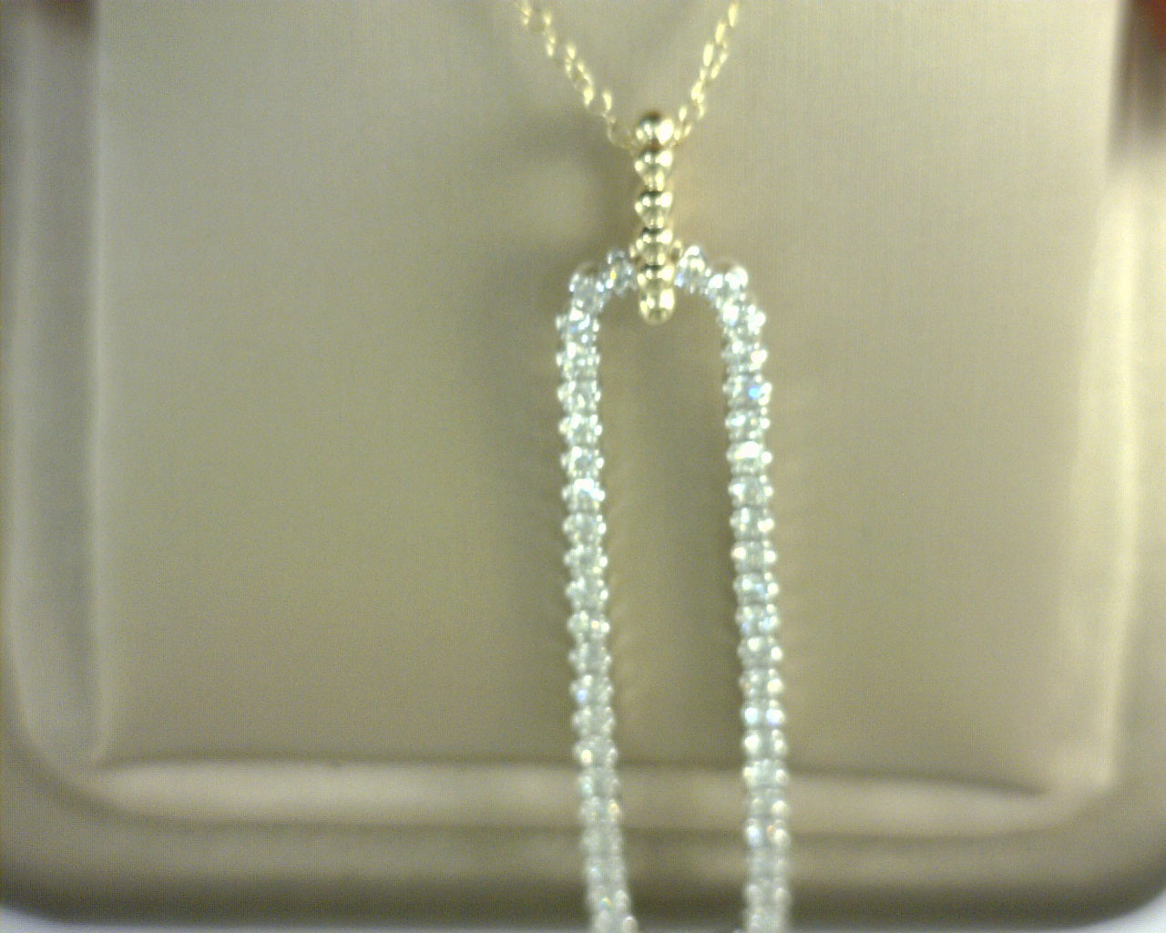 Gabriel NY 14K White Yellow Gold Bujukan Beads and Diamond Pendant Necklace .73ct S1978580