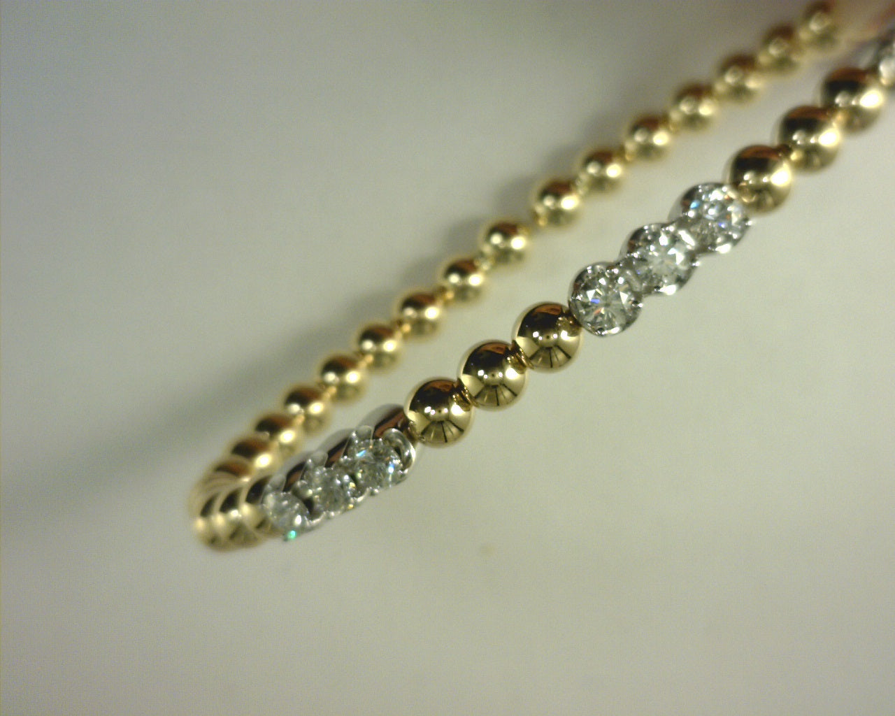 Gabriel NY 14K White Yellow Gold Bujukan Diamond Split Bangle Bracelet 1.05ct S1978583