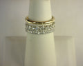 Gabriel NY 14K White Yellow Gold Graduating Diamond Easy Stackable Ring .74ct S1978869
