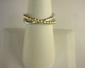 Gabriel NY 925 Sterling Silver and 14K Yellow Gold Bujukan Criss Cross Ring