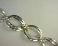 Gabriel NY Sterling Silver/ 14k Bujukan White Sapphire Link Bracelet S1978861