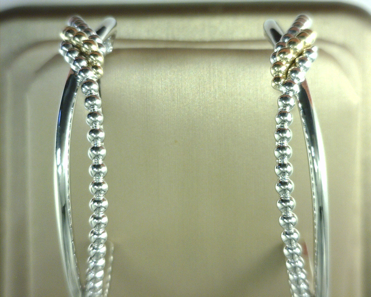 Gabriel NY 925 Sterling Silver and 14K Yellow Gold Bujukan Bypass J Hoop Earring S1978860
