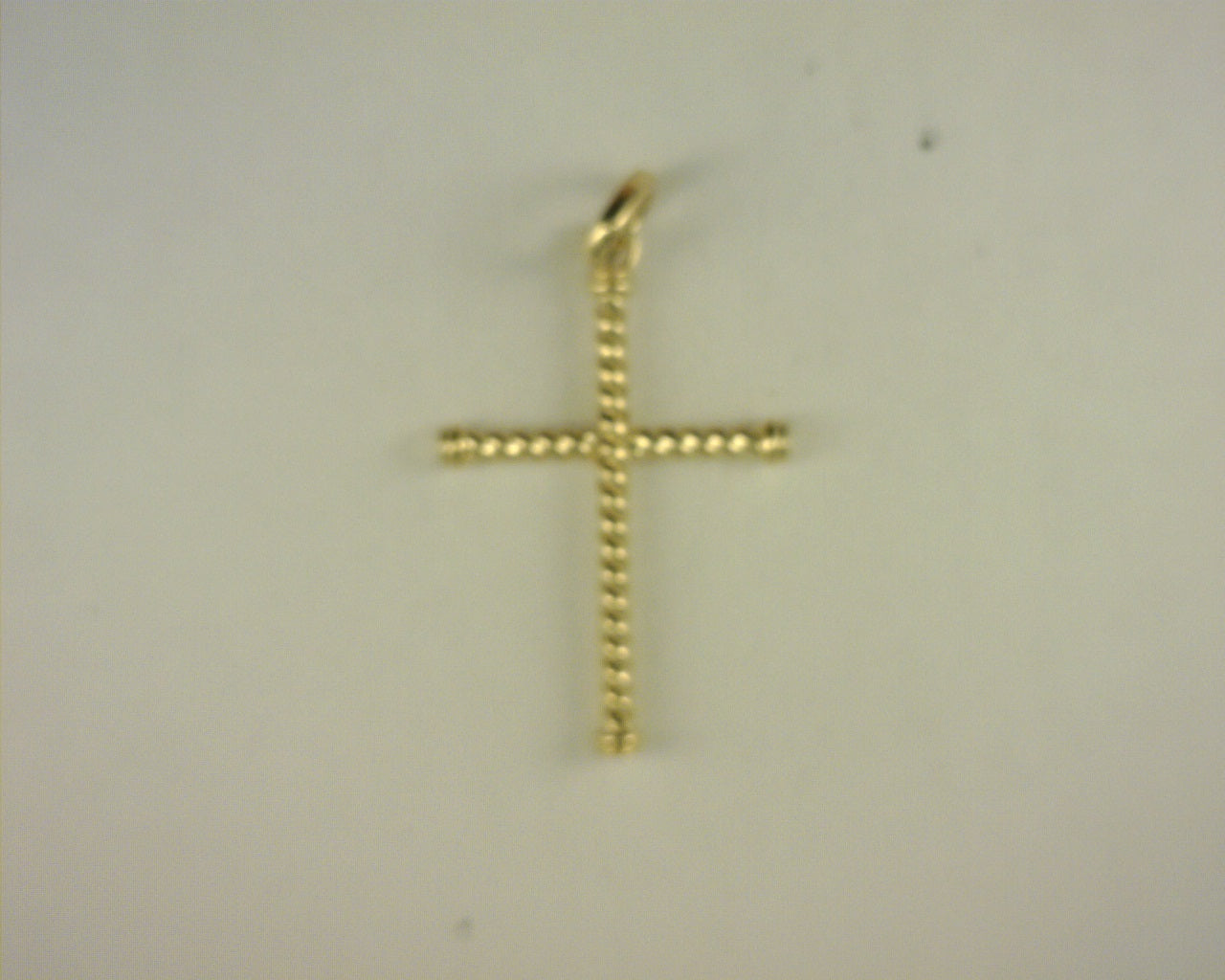 Gabriel NY Mens 14K Yellow Gold Twisted Rope Cross Pendant S1934303