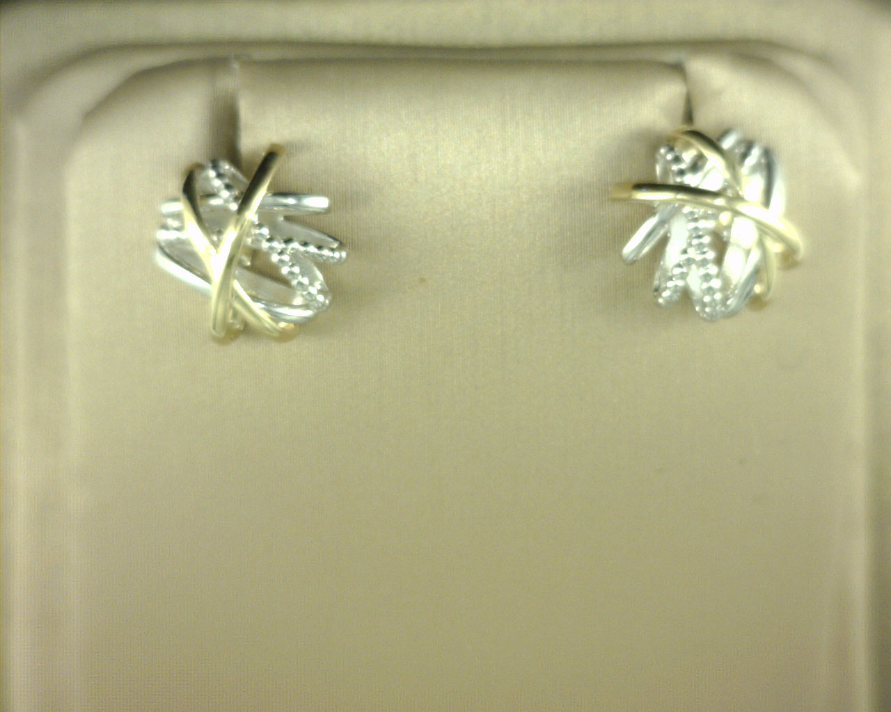 Gabriel NY 925 Sterling Silver and 14K Yellow Gold Fashion Stud Earrings S1978435
