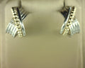 Gabriel NY 925 Sterling Silver and 14K Yellow Gold Bujukan Criss Cross J Hoop Earring S1978420