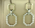 Gabriel NY 925 Sterling Silver and 14K Yellow Gold Octagon Bujukan Stud Drop Earrings S1978181
