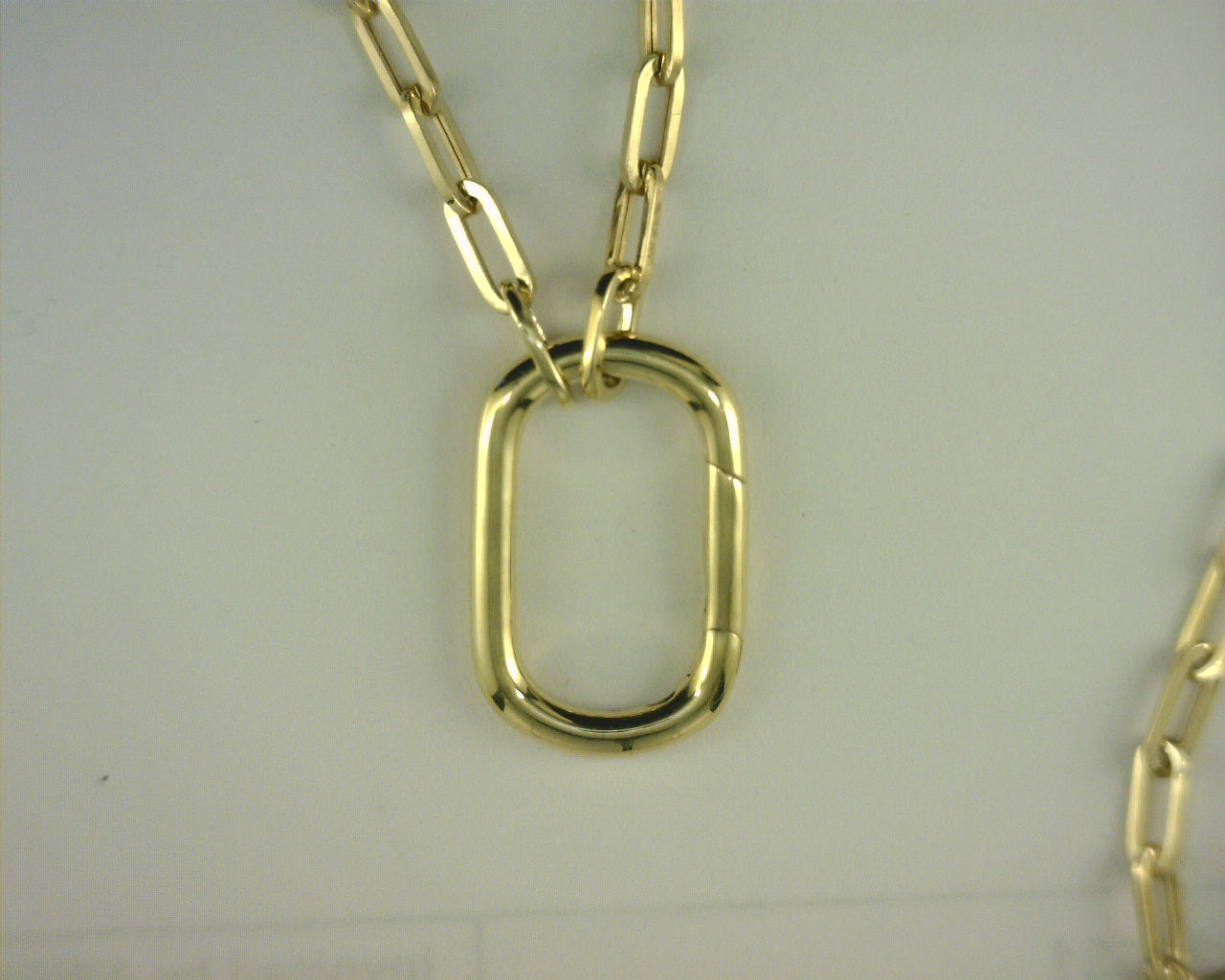 Gabriel NY 14K YG Chain Necklace with Rectangle Drop S1969717
