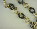 Gabriel NY Ceramic - 14K YG  Tube and Black  Ceramic Oval Link  BraceletS1942960
