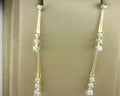 Gabriel NY 14K Yellow Gold Linear Graduated Diamond Station Drop Earrings in size 45mm .61CT S1972519