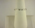 Gabriel NY 14k White Gold Brushed Metal Station and Bezel Set Diamond Band .16ct S1975235