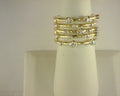 Gabriel NY 14K Yellow Gold Multi Row Diamond Wide Band Ring .41ct S1975232