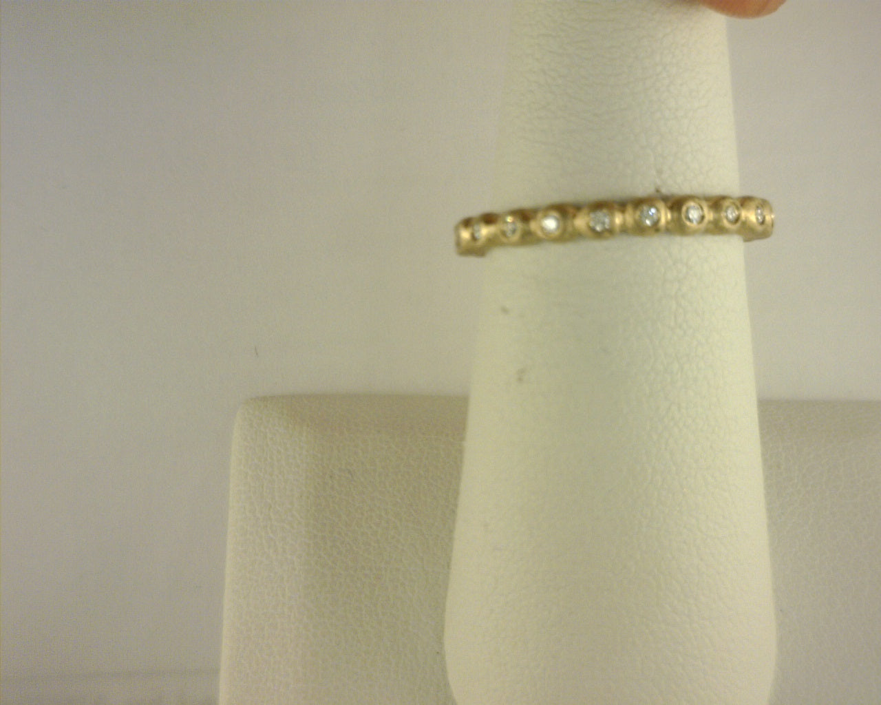 Gabriel NY 14K Yellow Gold Bezel Set Stackable Diamond Band .15ct S1975234