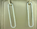 Gabriel NY 14K White Yellow Gold Bujukan Beads and Diamond Huggie Drop Earrings .76ct S1978192