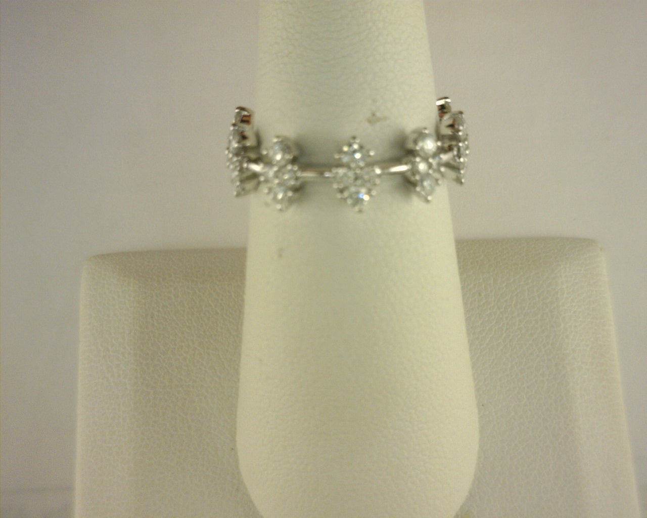Gabriel NY 14K White Gold 5 Diamond Station Band .81ct S1489664