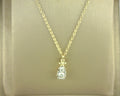 Gabriel NY 14K Yellow Gold Diamond Bujukan Teardrop Pendant Necklace .26ct S1978202