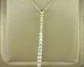 Gabriel NY 14K  Gold Bujukan Diamond Bar Pendant Necklace .74ct S2011770