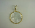 Gabriel NY 14K Yellow Gold Round Mother of Pearl Inlay Pendant S1978185