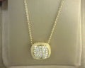 Gabriel NY 18" 14K Yellow Gold Cushion Shape Diamond Pave Pendant S1309662