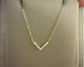 Gabriel NY 14K Yellow Gold Diamond Chevron Necklace