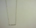Gabriel NY 14K White Gold Petite Pave Diamond Bar Necklace .06ct S2011773