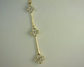 Gabriel NY 14K Yellow Gold Graduating Diamond Cluster Vertical Bar Necklace .48ct S1999157