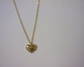 Gabriel NY 14K Yellow Gold Puff Heart Pendant Necklace