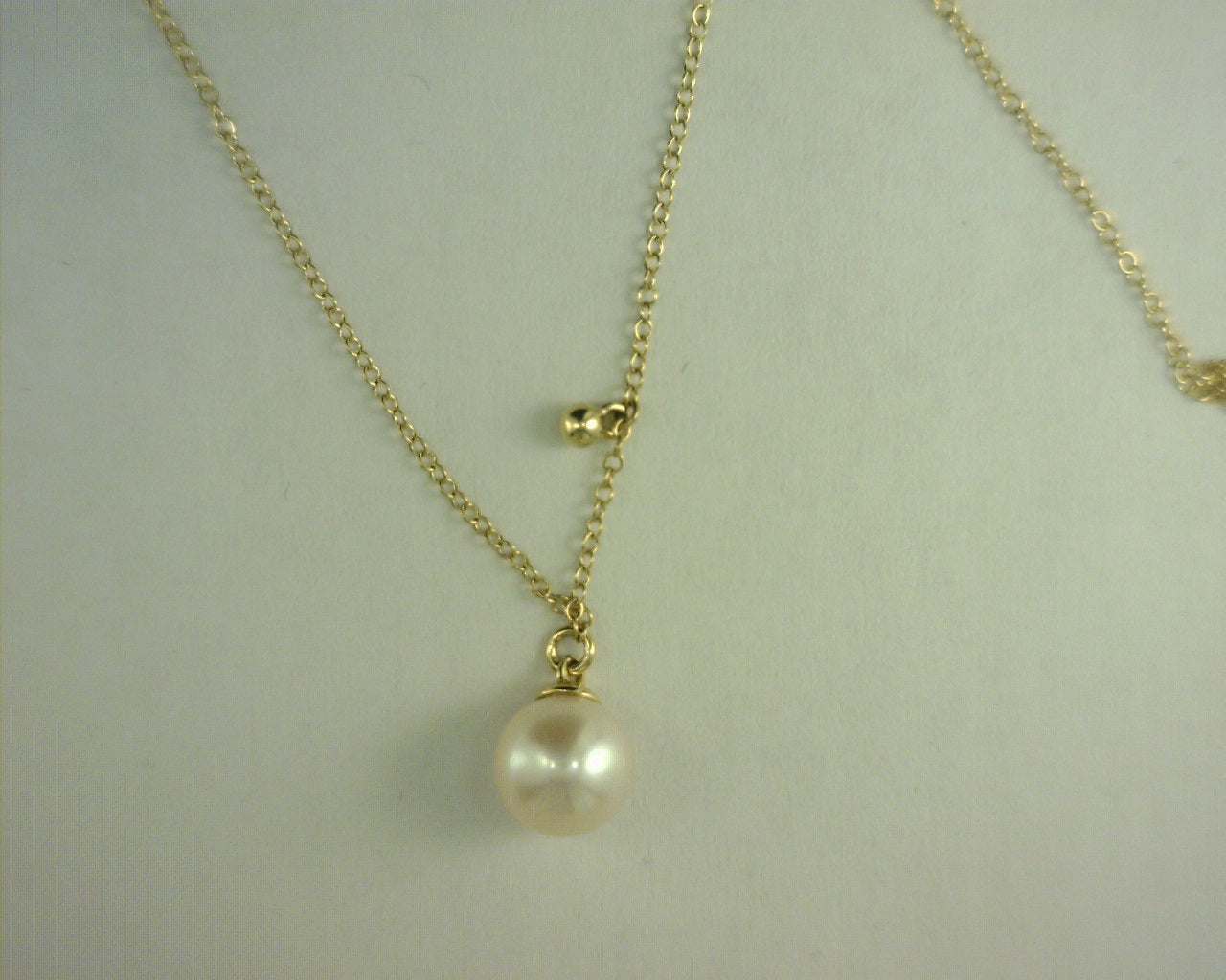 Gabriel NY 14K Yellow Gold Pearl Drop Necklace Freshwater